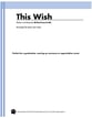 This Wish Unison choral sheet music cover